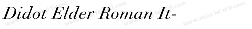 Didot Elder Roman It字体转换